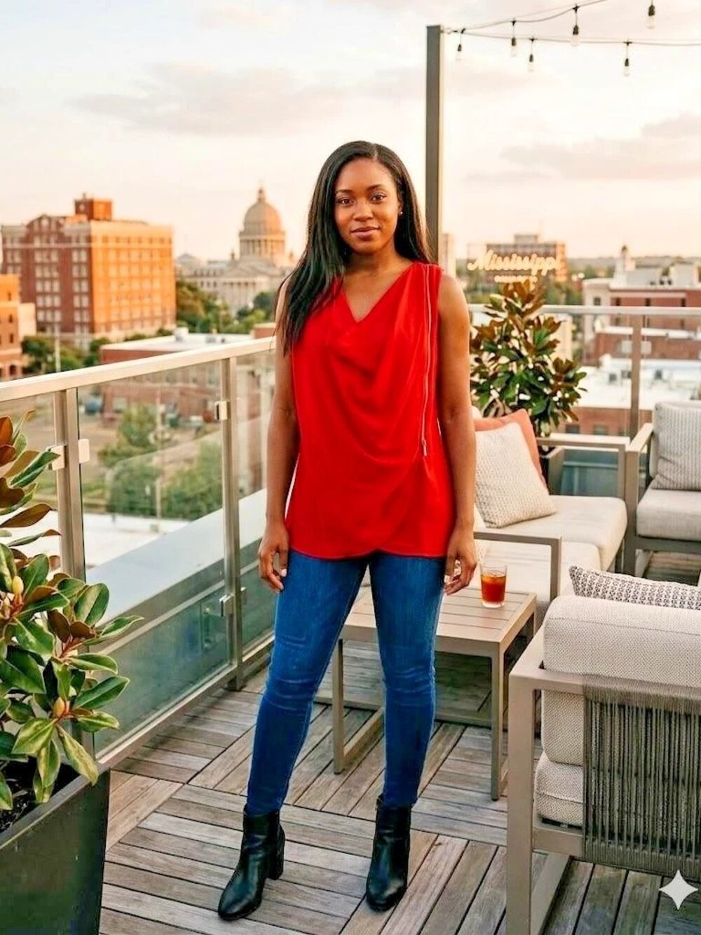 MICHAEL KORS Sleeveless Cowl Neck Chiffon Top Side Front Zipper Attach Tank